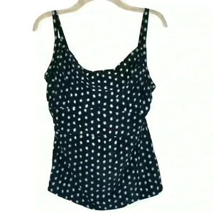 Coco Reef tankini top 38C built in bra underwired adjustable straps navy stretch